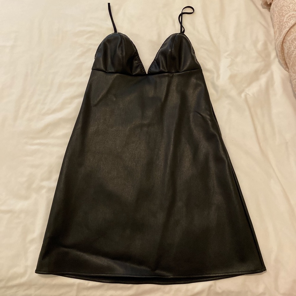Victorias Secret Leather Slip Dress